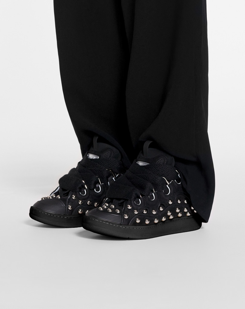 SNEAKERS CURB EN CUIR AVEC STUDS