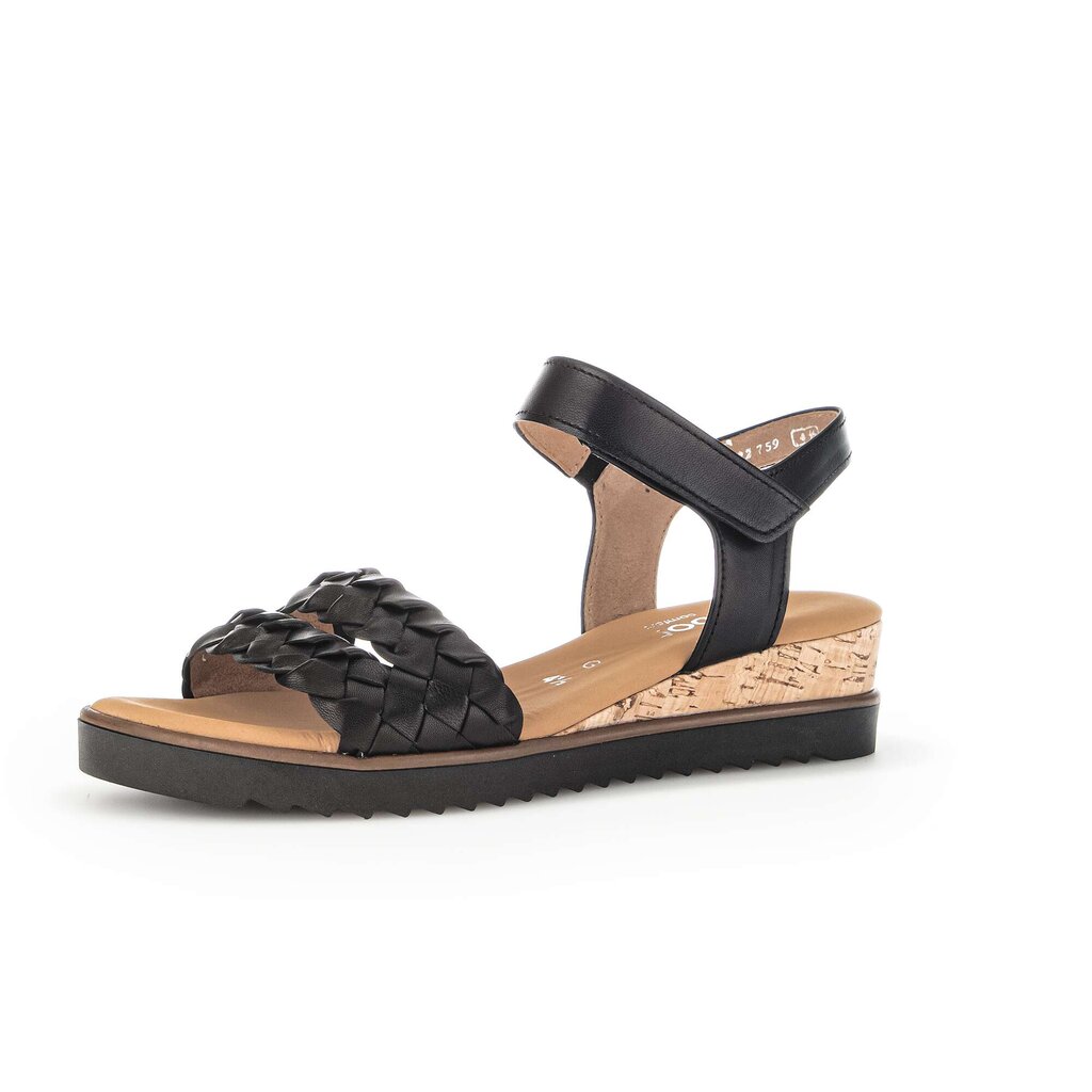 Gabor comfort Keilsandalette schwarz