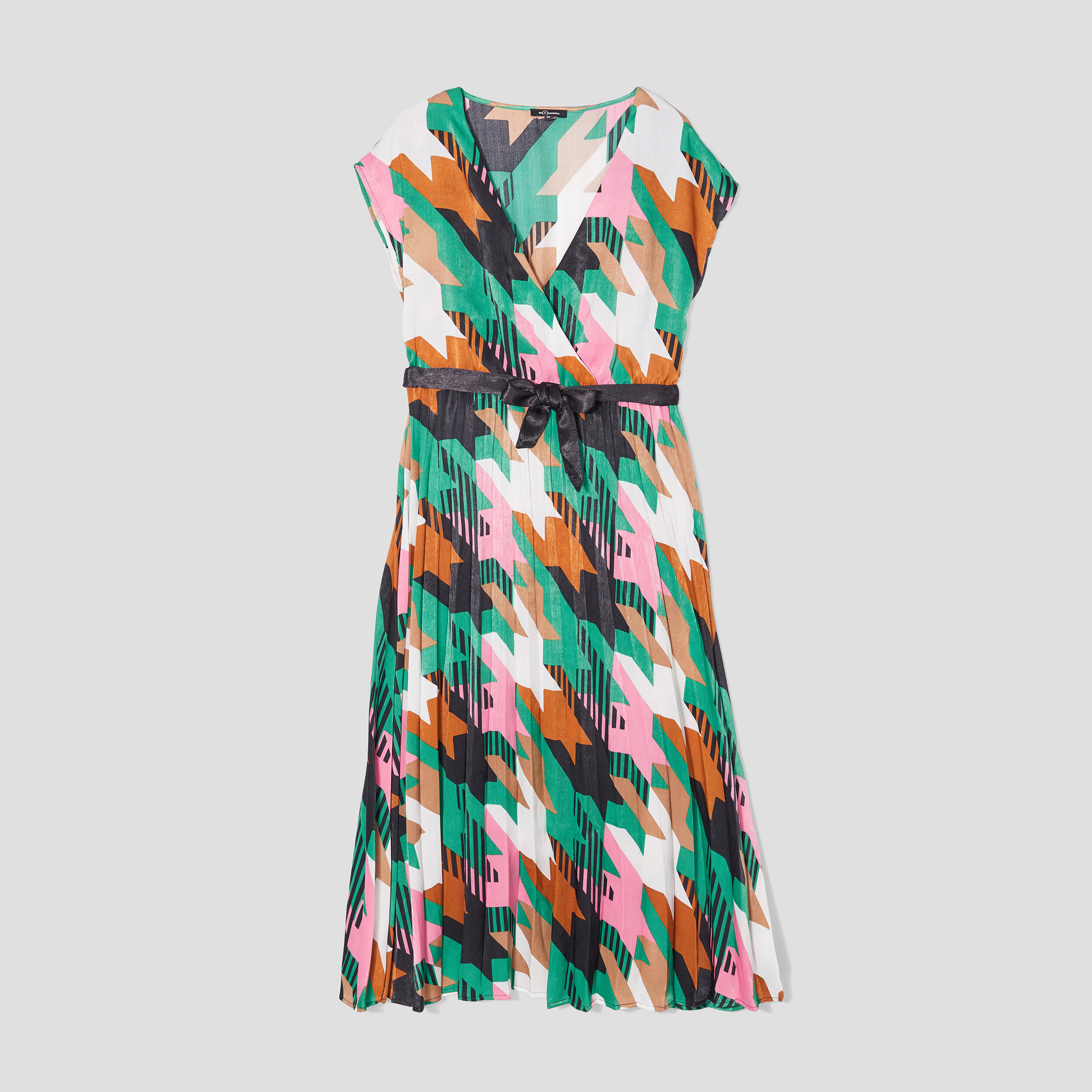Robe longue évasée plissée et ceinturée ecru femme | La Halle