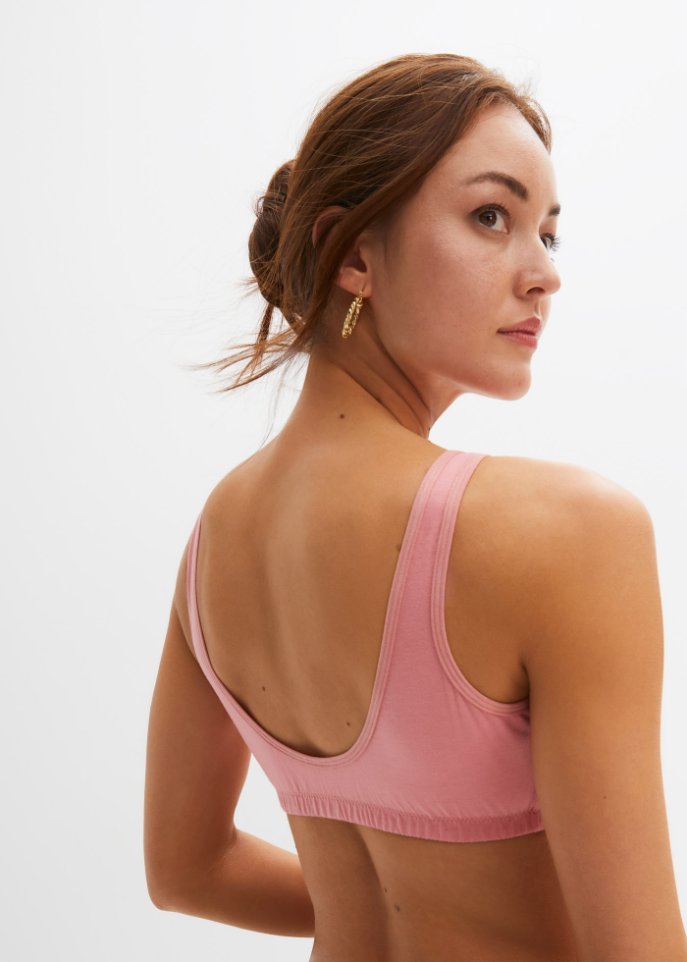 Bustier mit Stickerei und Baumwolle