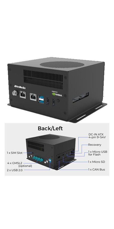 Avermedia AVerMedia D315AOB-64G BoxPC (NVIDIA Jetson AGX Orin 64GB) Mini-PC