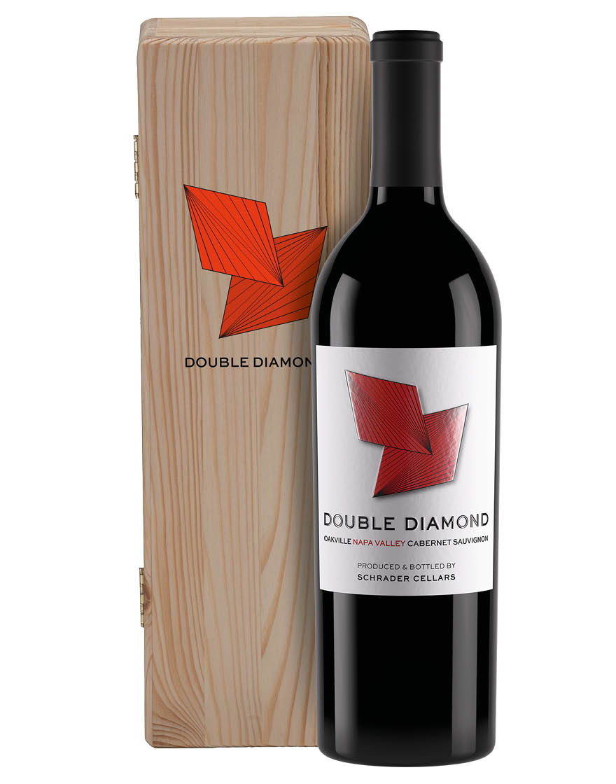 Oakville AVA Cabernet Sauvignon Double Diamond 2018 Schrader Cellars 0,75 ℓ, Caisse bois