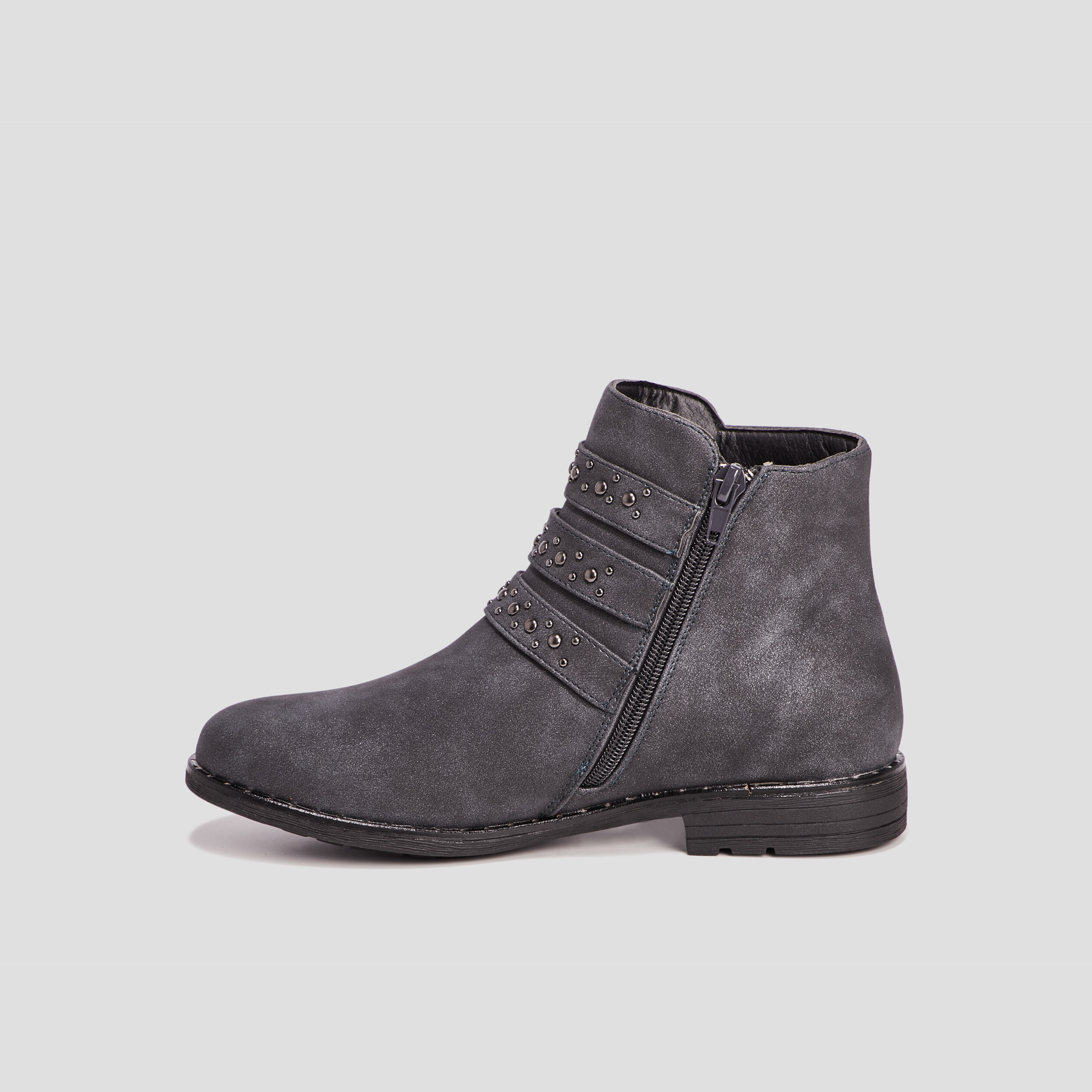 Bottines avec brides gris fille | La Halle