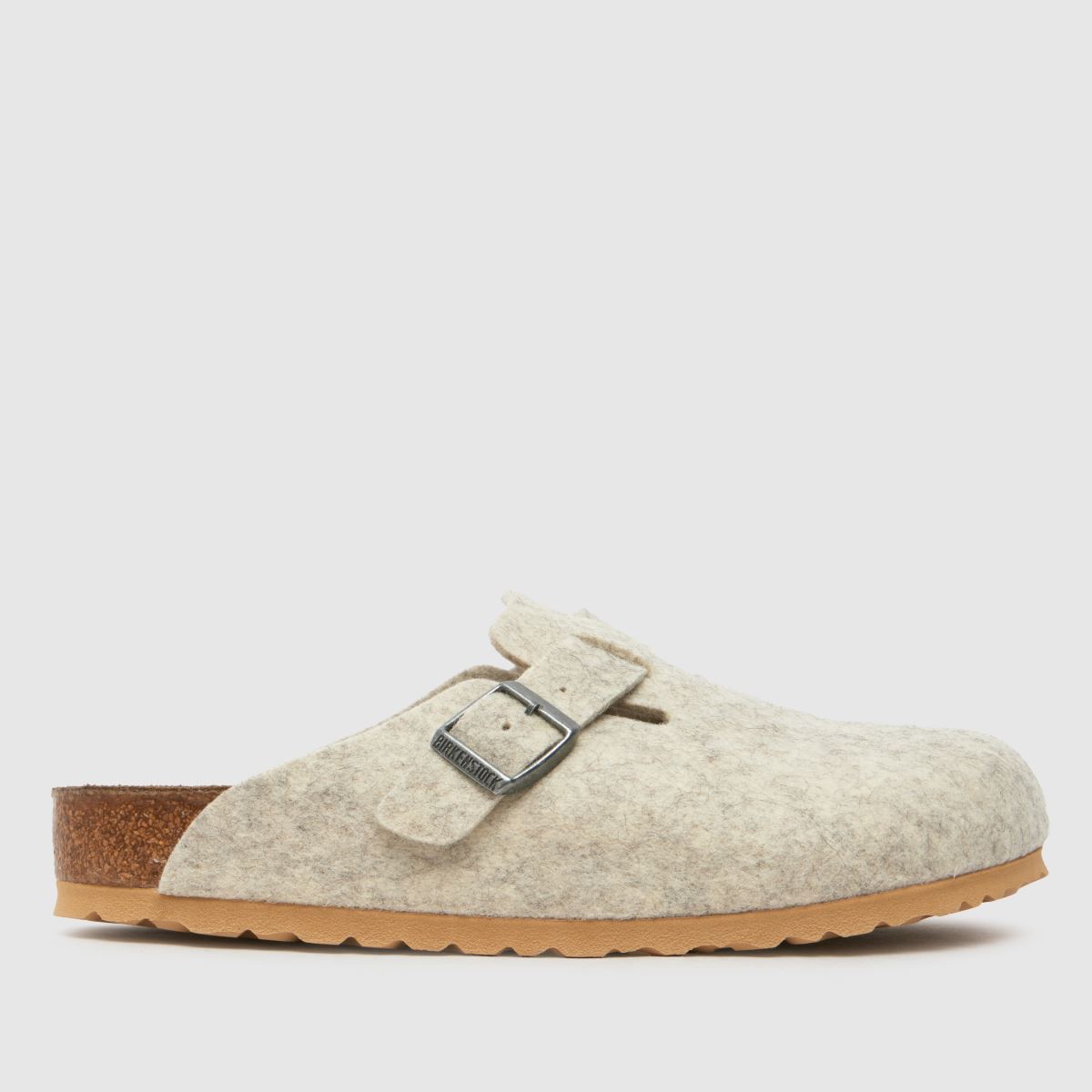 Sandali iz bostonske volne BIRKENSTOCK v bež barvi