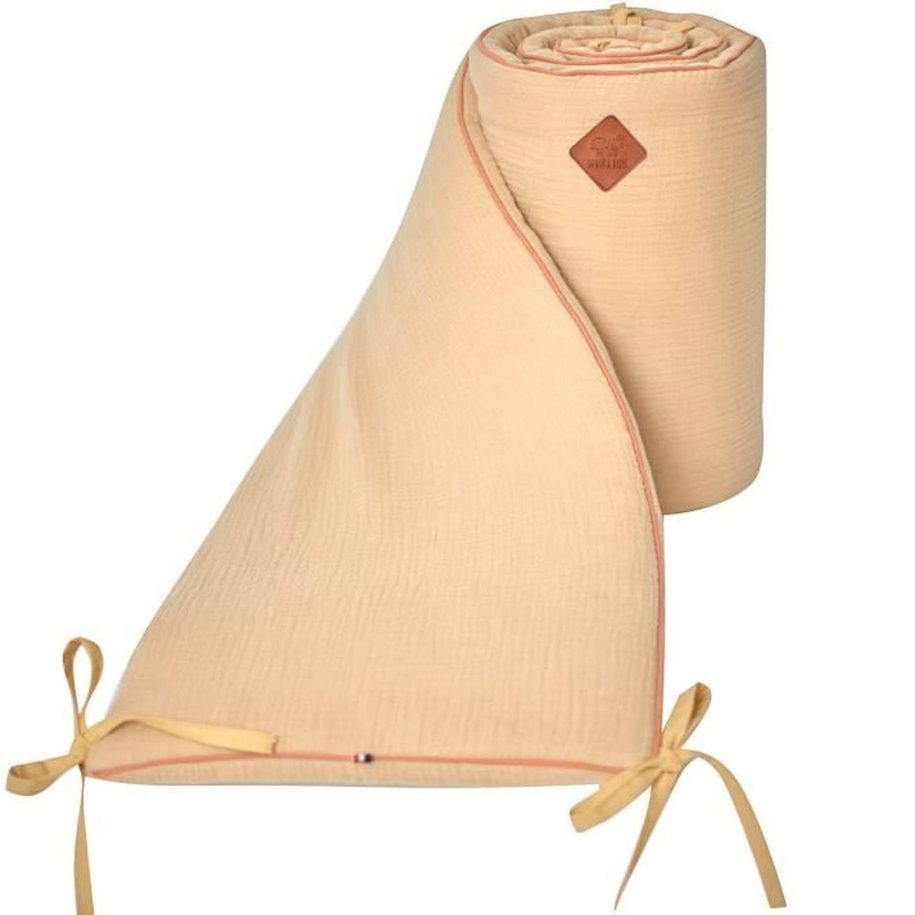 Tour de lit universel en gaze de coton, Jeanne Biscuit Dès la naissance marron