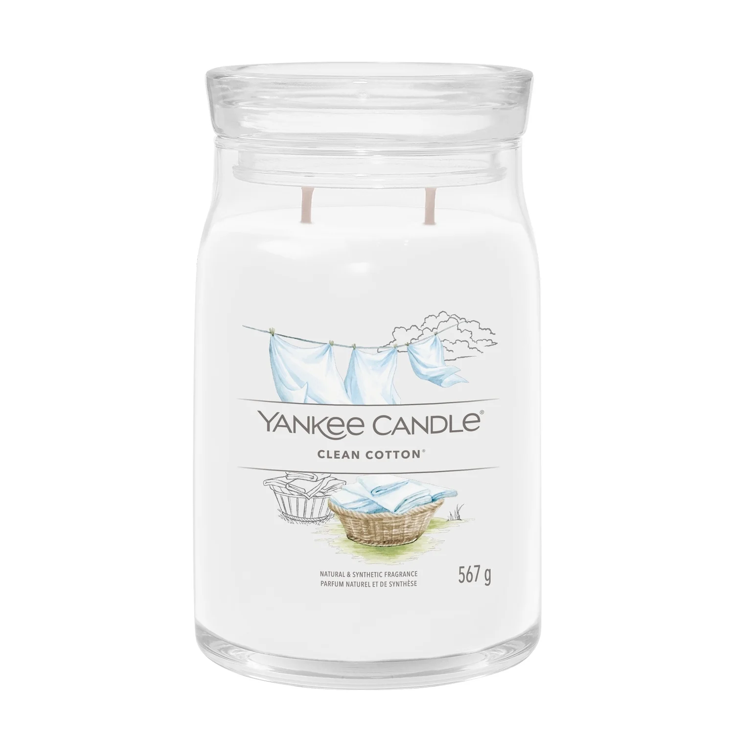 Vonná sviečka Signature Jar Candles Clean Cotton