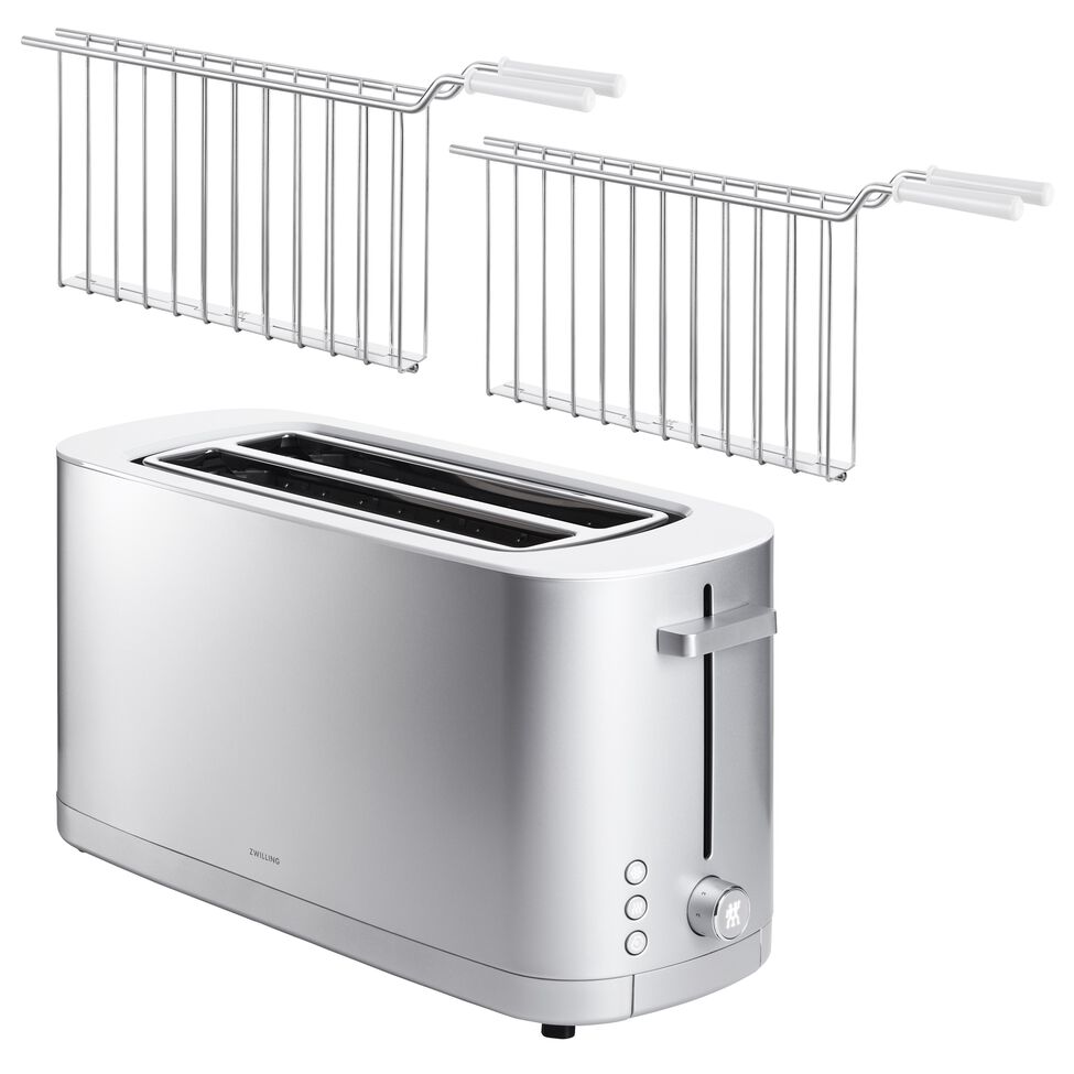 Langschlitztoaster mit Sandwichzangen, 3-tlg.
