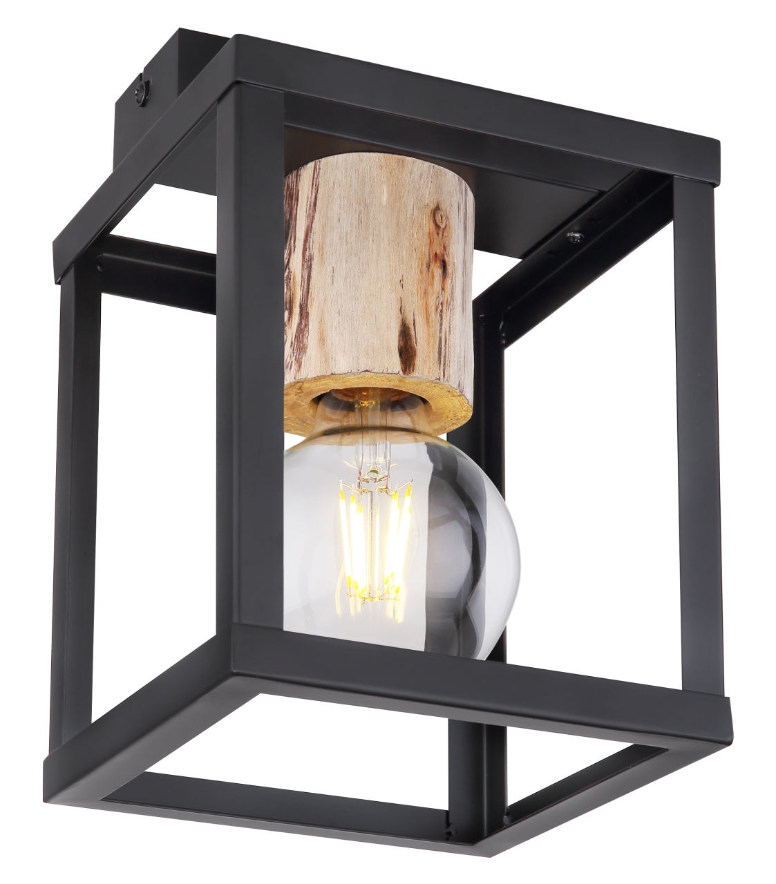 Globo Lighting - HAGAR - Deckenleuchte Metall schwarz matt, 1x E27