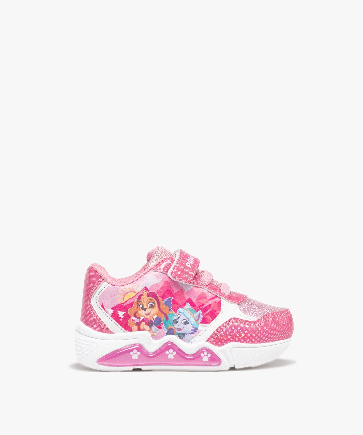Baskets bébé fille à semelle lumineuses – Pat Patrouille rose | GEMO