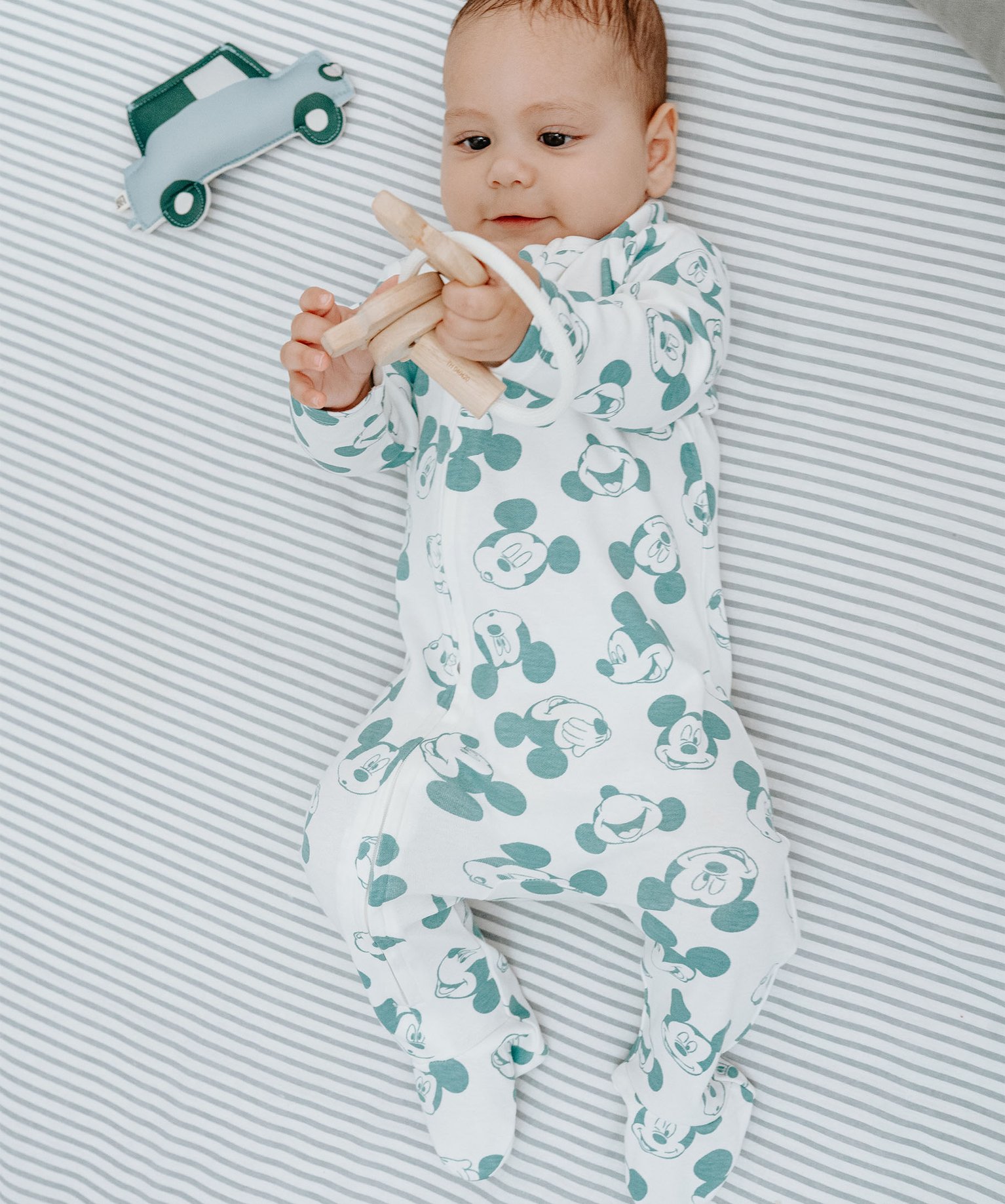 Pyjama dors-bien avec motifs Mickey bébé Garçon - DS vert | GEMO