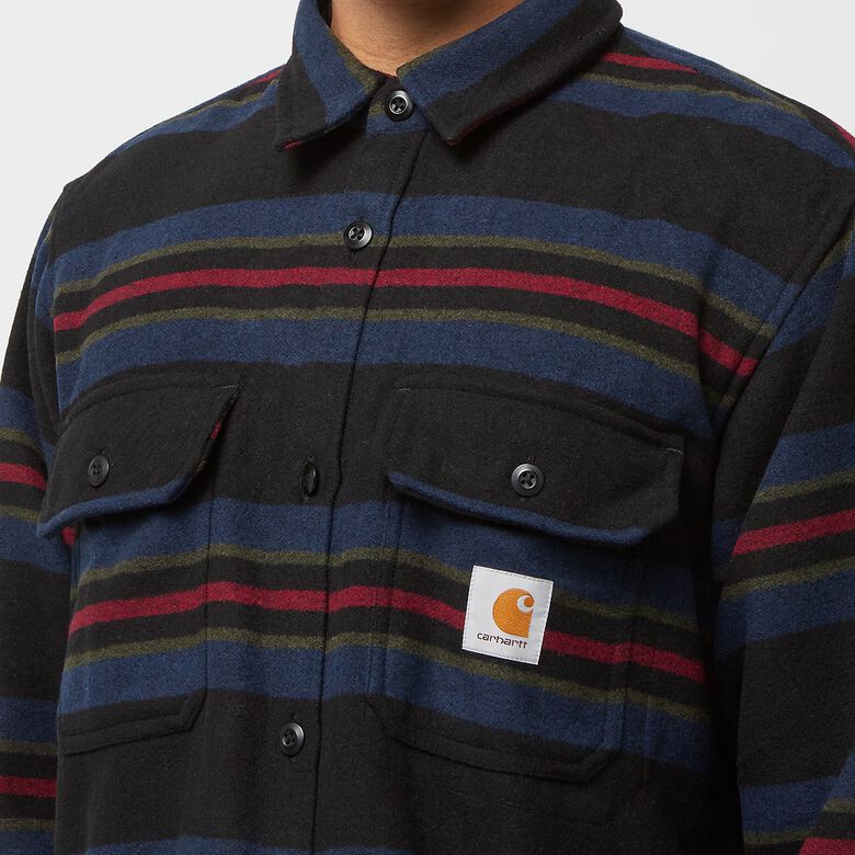 Carhartt WIP Oregon Shirt Jac starco stripe/black