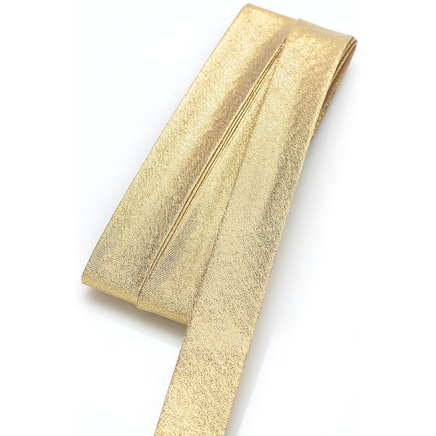 buttinette Schrägband, gold glitzernd, Breite: 2 cm, Länge: 5 m