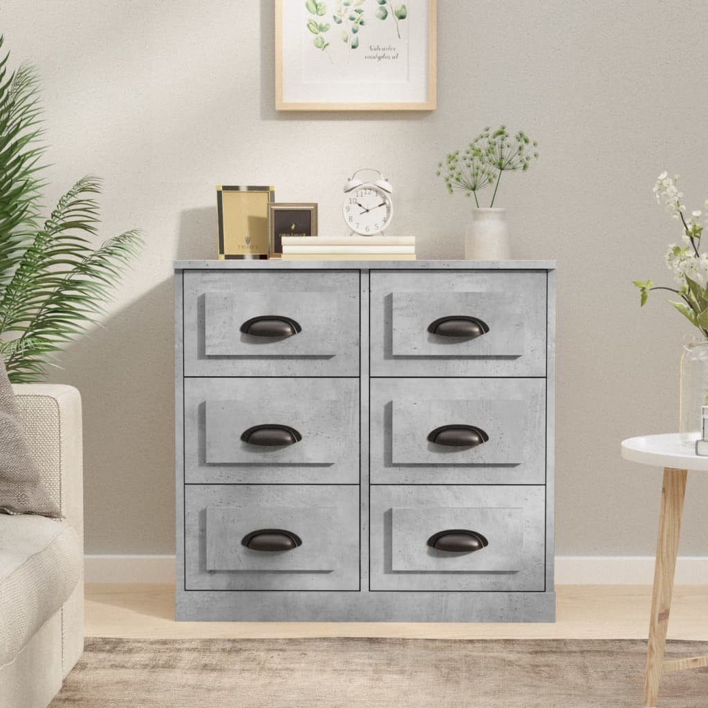 vidaXL Sideboard Sideboard Betongrau 70x35,5x67,5 cm Holzwerkstoff (1 St)
