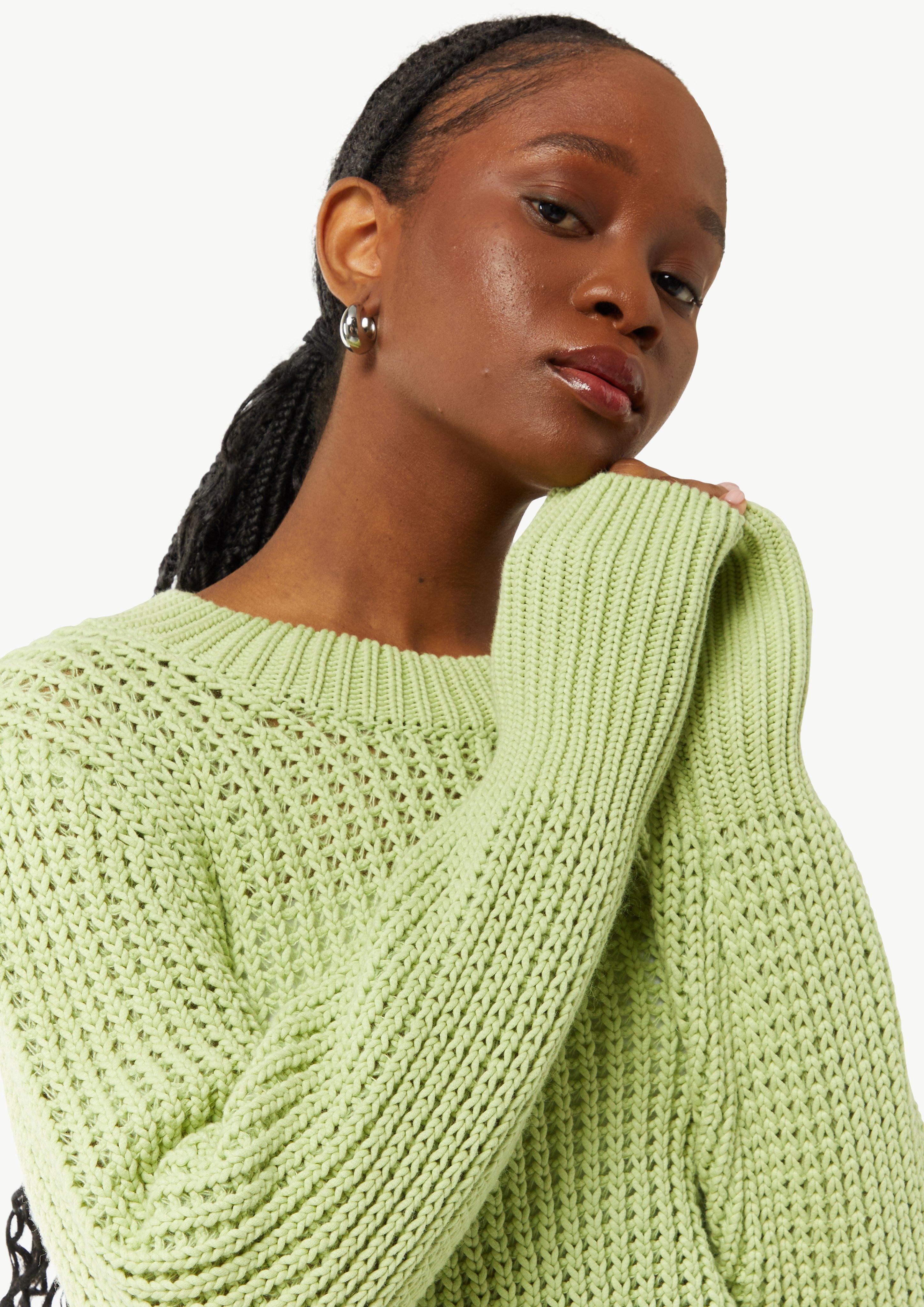 Strickpullover im Relaxed Fit - kiwigrün