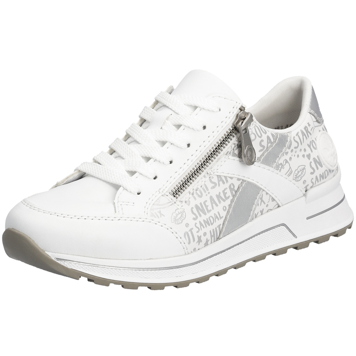 Rieker N1403 Sneaker Low weiss