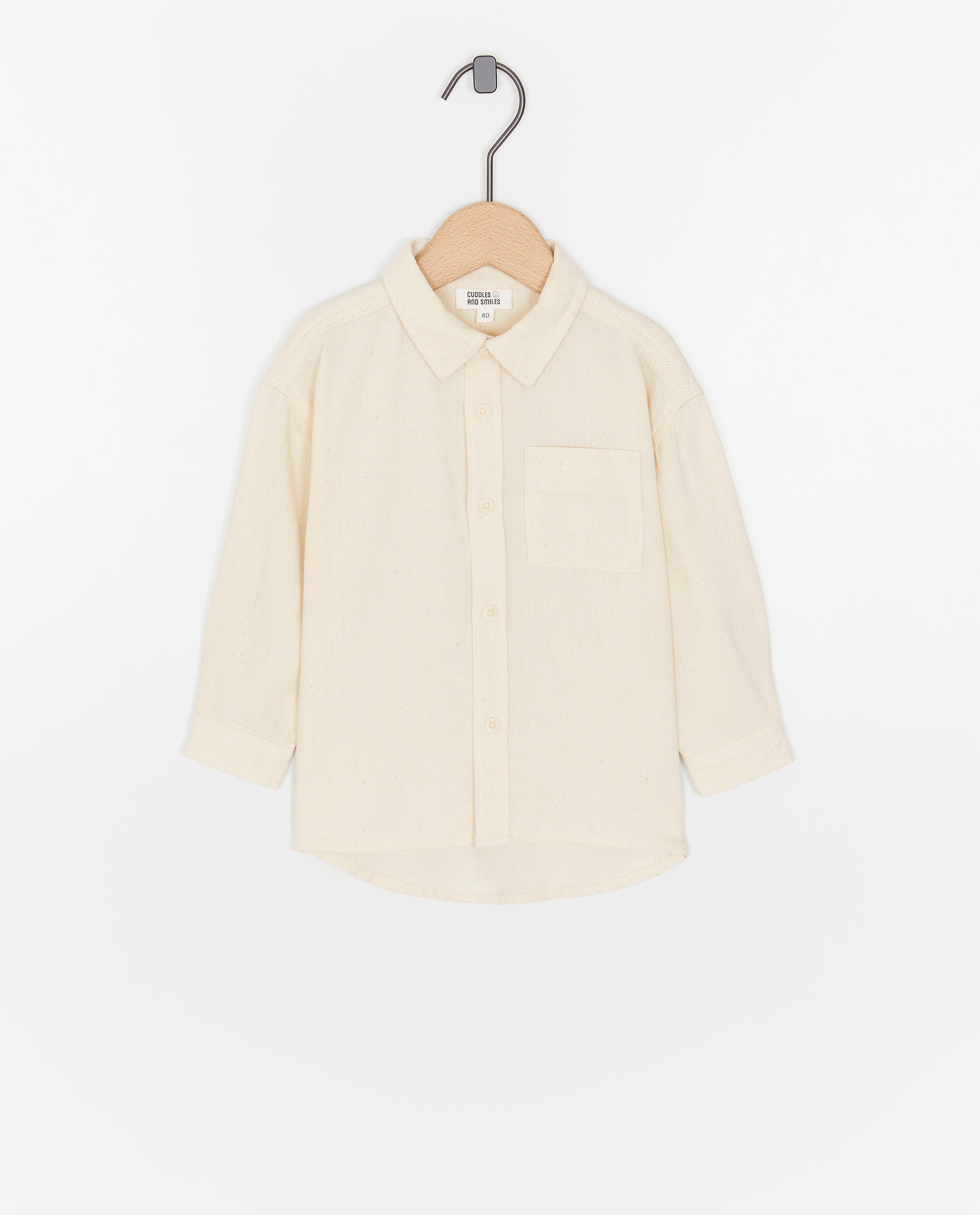 Cuddles and Smiles Beige skjorta vit