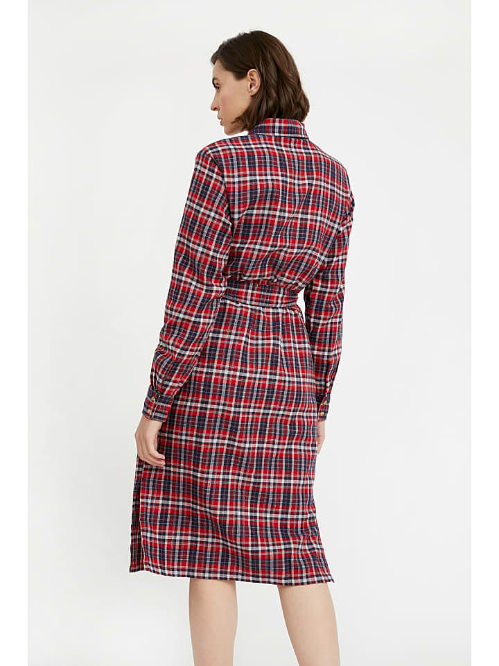 Finn Flare Hemdblusenkleid in red günstig kaufen XS