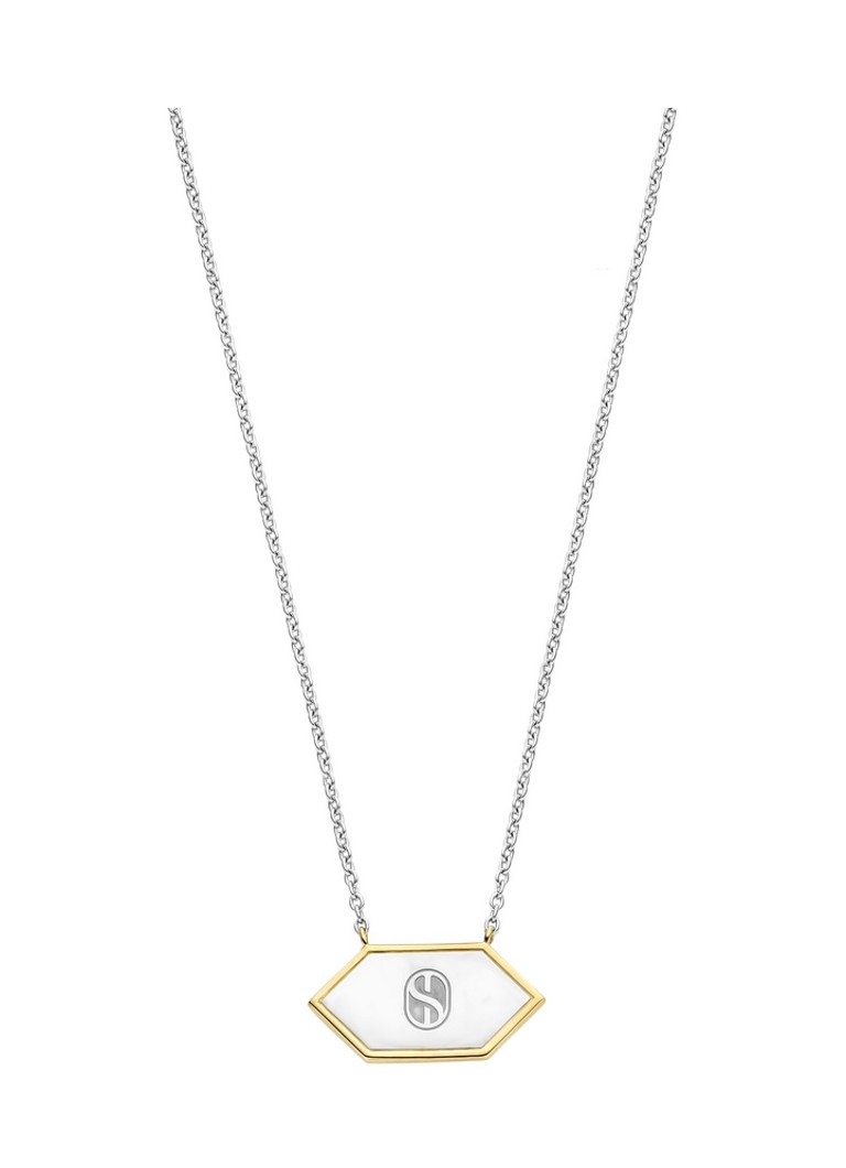 TI SENTO - Milano Silver necklace with cubic zirconia and mother-of-pearl 34040ZY