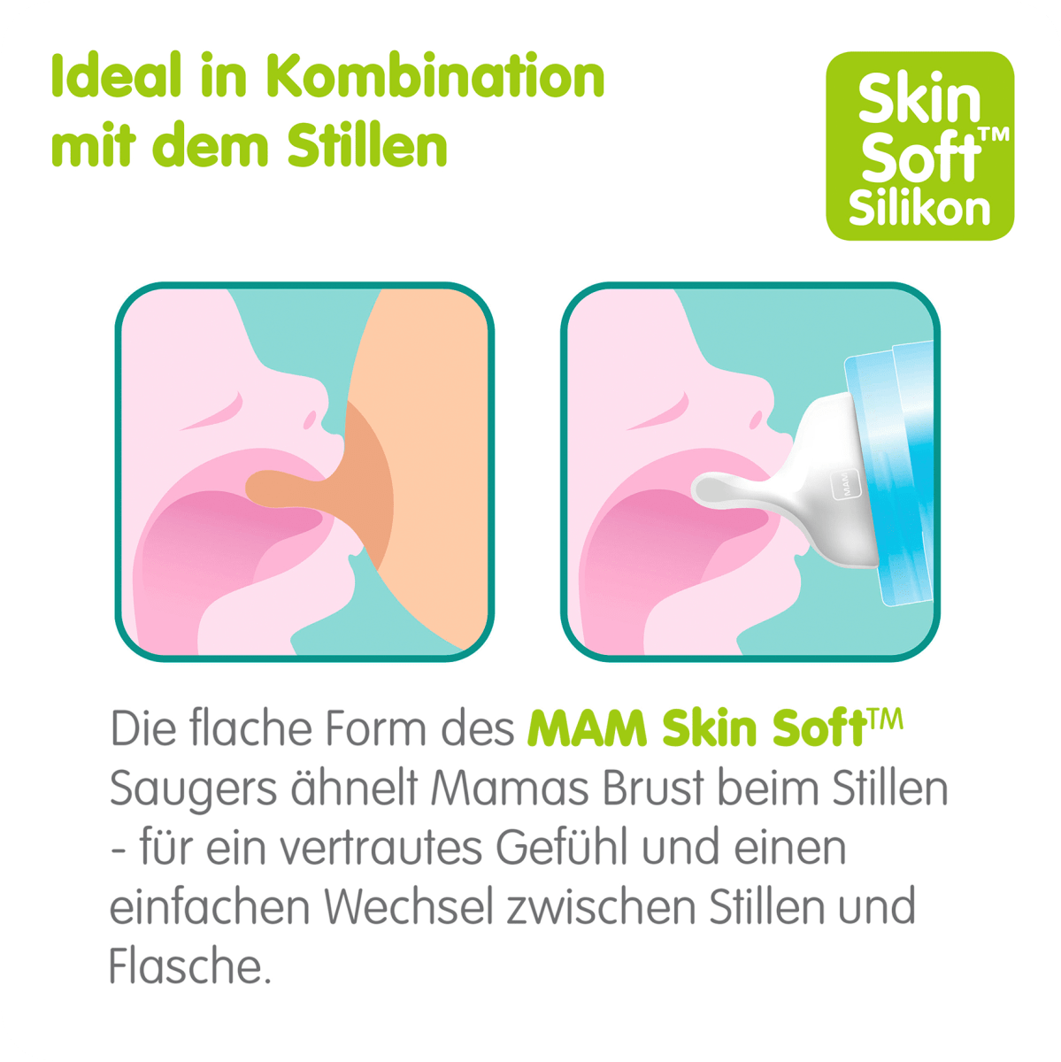 Babyflasche Easy Start Anti-Colic, mint, von Geburt an, 260 ml, 1 St