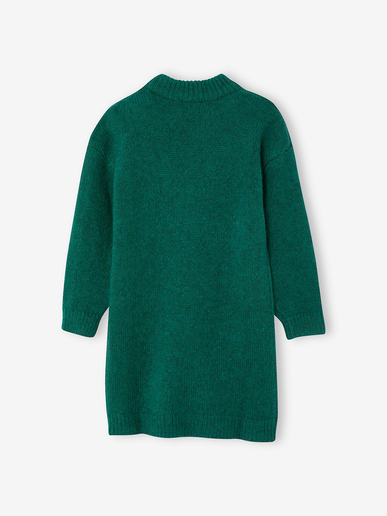 Vertbaudet Mädchen Strickkleid - grün
