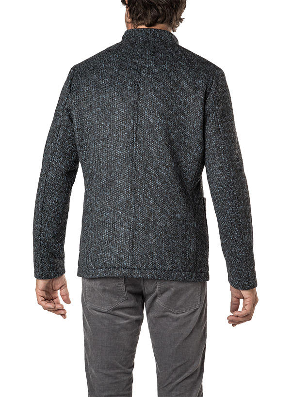 camel active, Stricksakko, Wolle ungefüttert, blau meliert