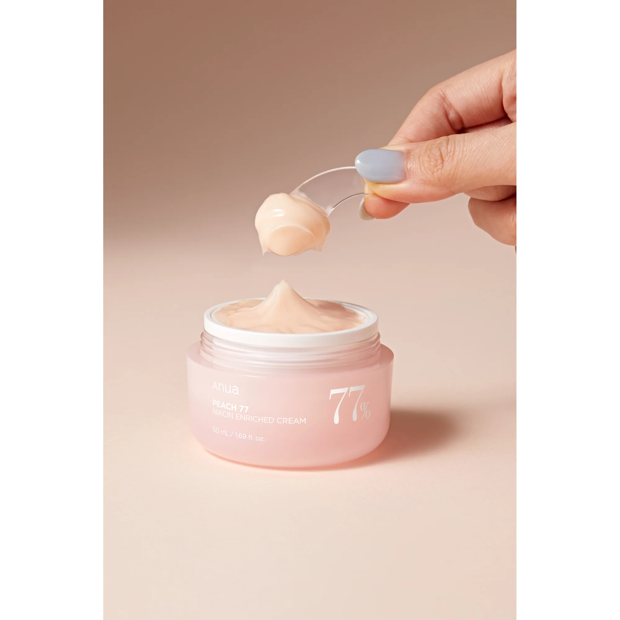 PEACH 77 Cremă îmbogățită cu niacină - Gel facial iluminator, Tratament facial iluminator 24 de ore, Gel facial hidratant, Tratament facial hidratant 24 de ore