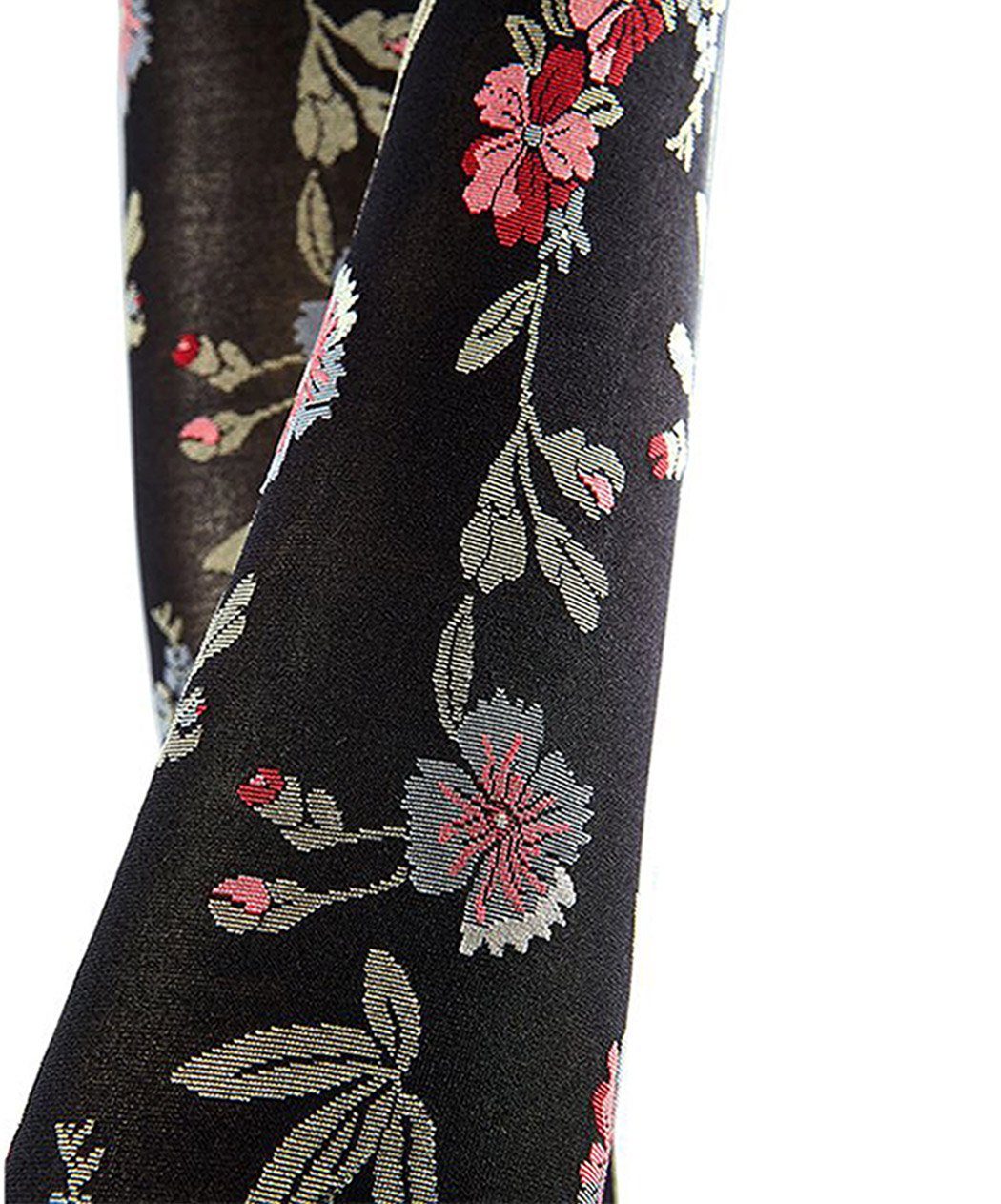 Sympatico Feinstrumpfhose mit auffälligem Blüten FLORELLA 50 DEN (Packung 1 St. 1-er Pack) Semi-blickdicht & matt