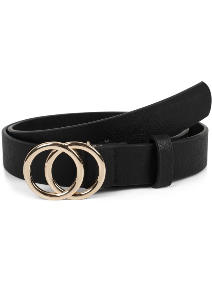 styleBREAKER Gürtel in Schwarz-Gold günstig kaufen
