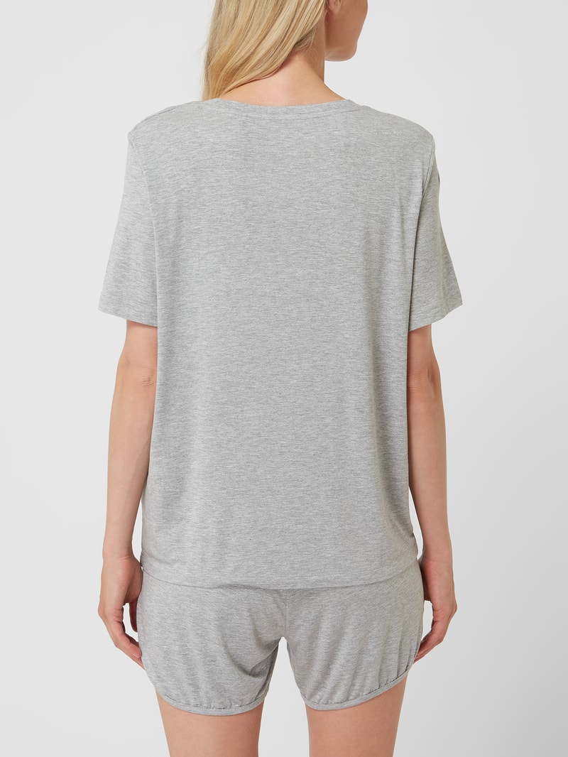 Pyjama mit kurzen Ärmeln in silber meliert