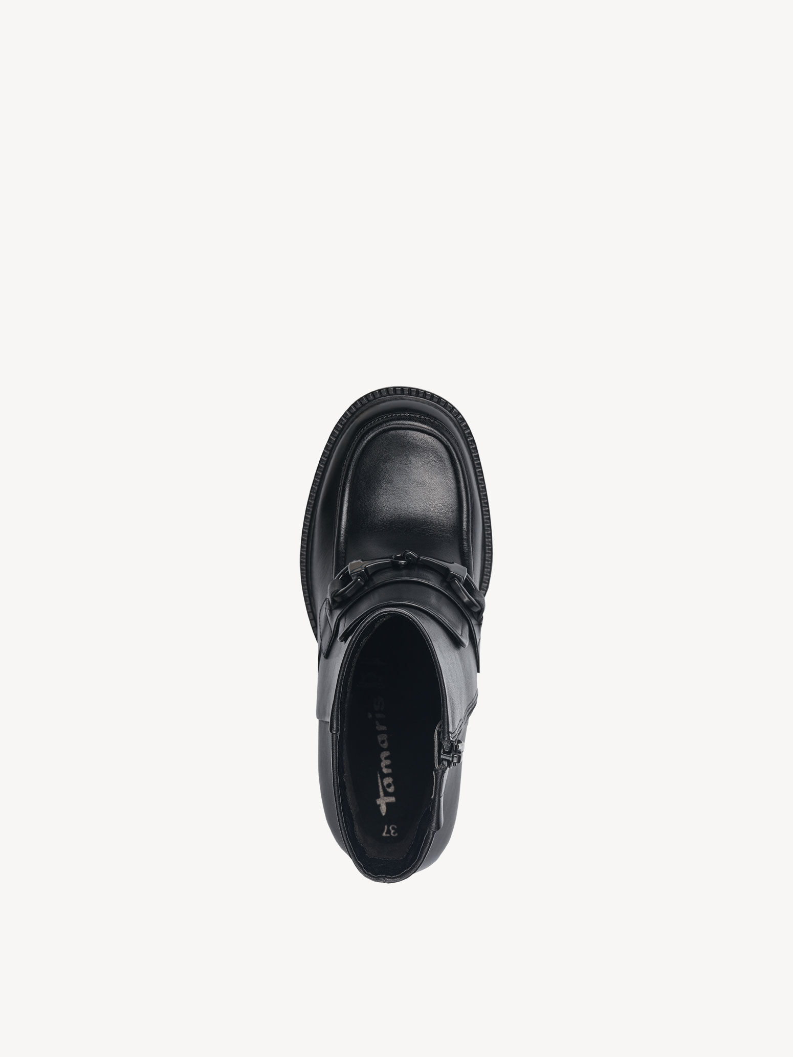 Bottine en cuir - noir