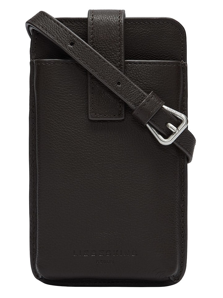 LIEBESKIND BERLIN Leder-Handytasche in Dunkelbraun - (B)10 x (H)18 x (T)2,5 cm günstig kaufen onesize