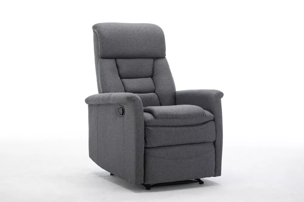 Happy Home Happy Home Relaxsessel mit Liegefunktion Stoffbezug grau