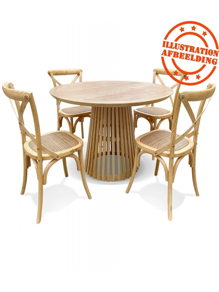 KADIMA DESIGN Runder Esstisch aus Zedernholz | Rundtisch 120 cm Durchmesser günstig kaufen onesize
