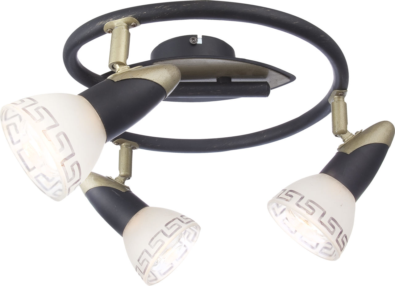 Globo Lighting - NOVARA - Strahler Metall goldfarben patiniert, 3x E14 R50