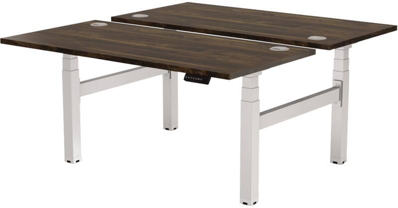 Fellowes Cambio Elektrisch Höhenverstellbar Höhenverstellbarer Schreibtisch Rechteckig Walnuss T-Fuß 1.699 (B) x 1.470 (T) x 1.305 (H) mm MDF (Mitteldichte Faserplatte), PVC (Polyvinylchlorid), Stahl