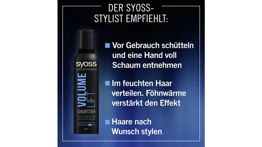 syoss Schaumfestiger Volume Lift Haltegrad 4 250 ml