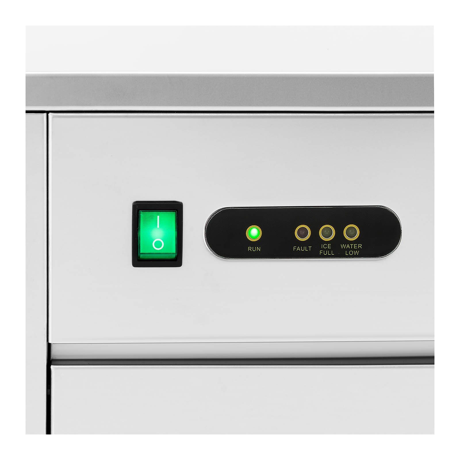 Royal Catering Eiswürfelmaschine Eiswürfelmaschine 50kg/24 h - 25kg Fassungsvermögen 350W Edelstahl