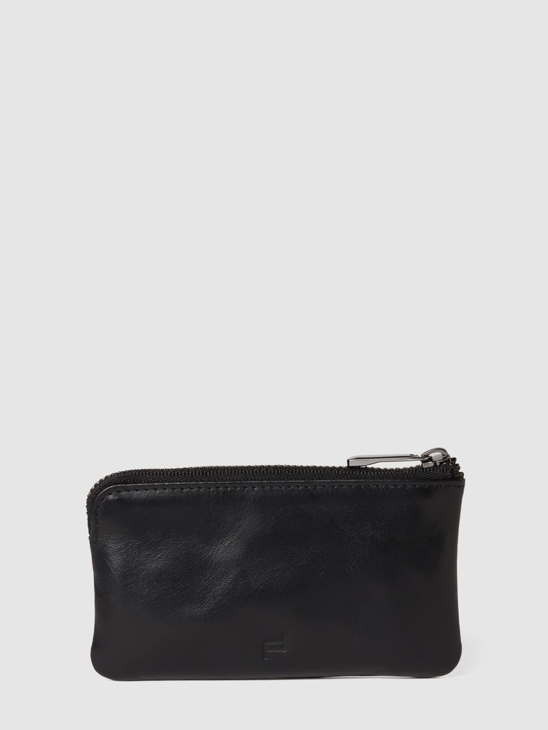 Portemonnaie aus Leder in schwarz