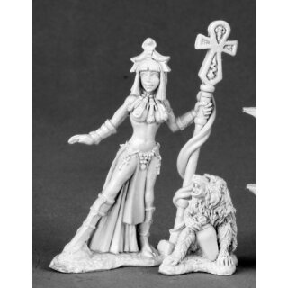 Egyptian Priestess and Baboon (REA03506)