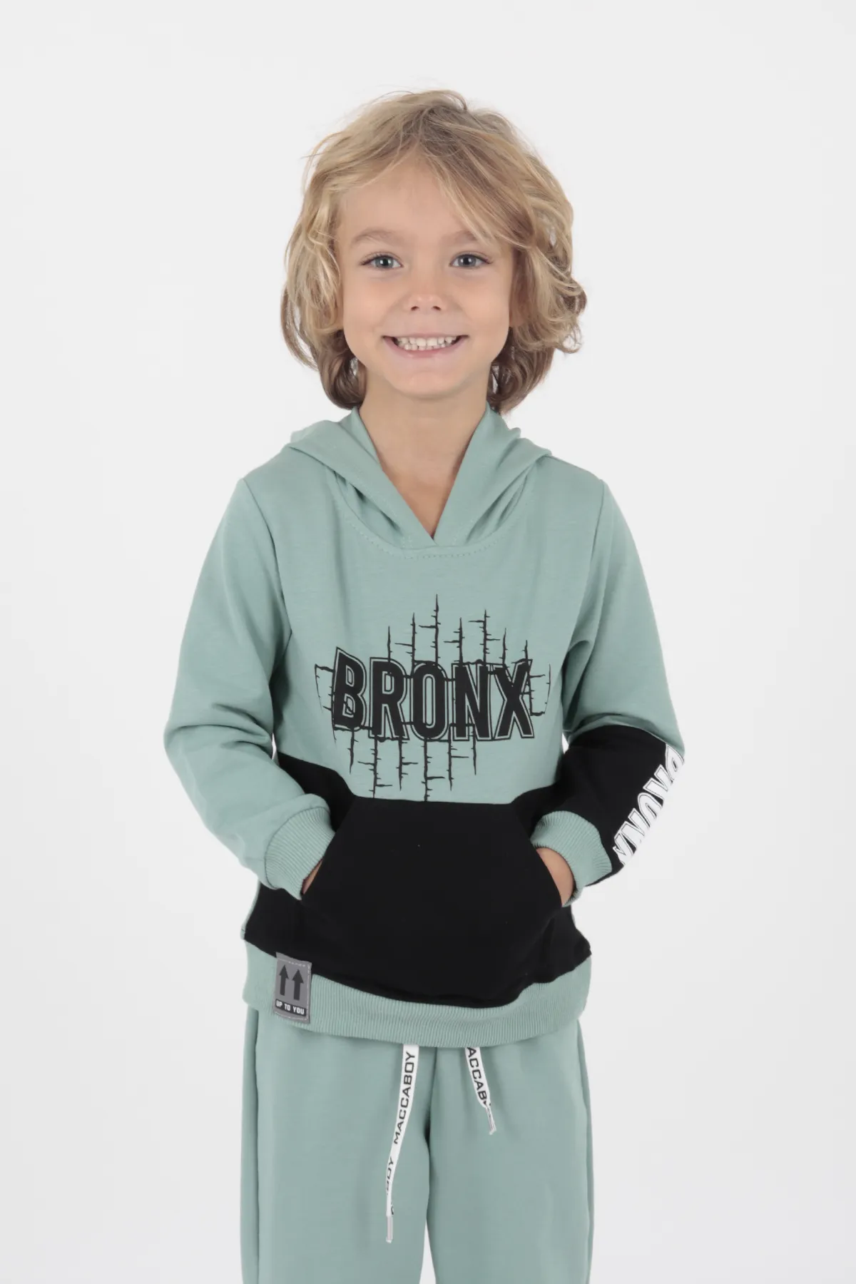 AHENGİM  Bedrucktes Bronx-Trainingsanzug-Set für Jungen Ak2235
