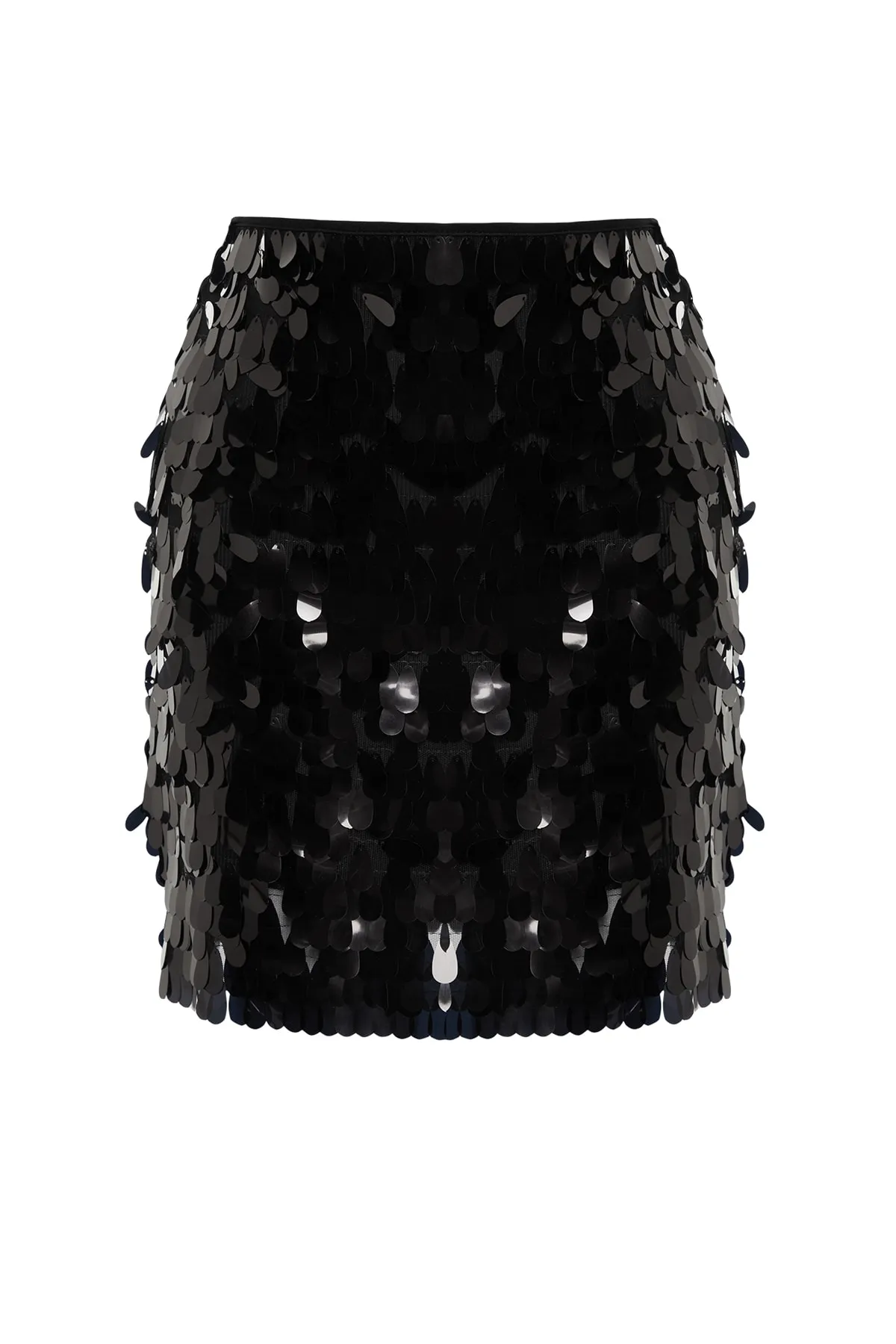 Trendyol Collection  Schwarzer Minirock mit Glitzerpailletten TPRSS23ET00029