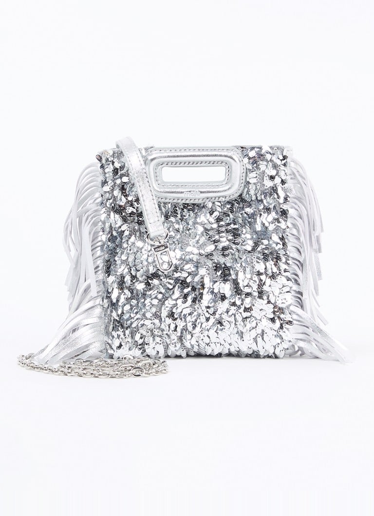 Maje  Crossbodytas met schapenleren details en afneembare schouderriem