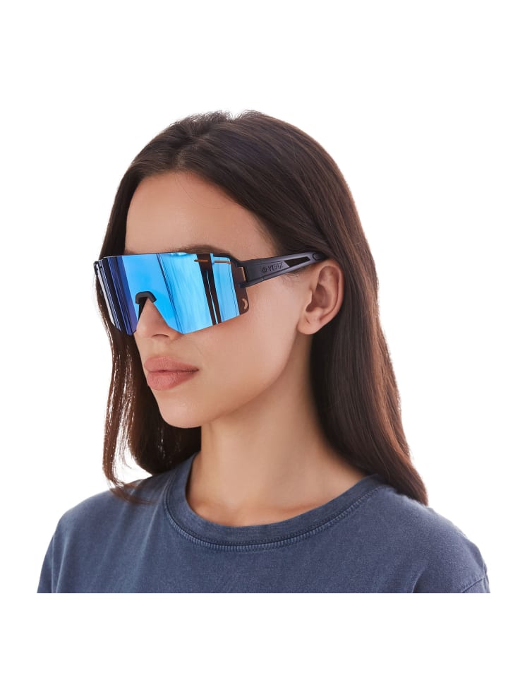 YEAZ SUNCRUISE Sport-Sonnenbrille Grün in schwarz / blau günstig kaufen onesize