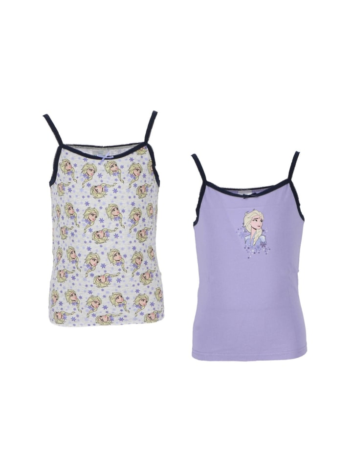 Disney Disney Frozen 2er Pack Unterwäsche Shirts Mädchen Unterhemden in Rosa günstig kaufen
