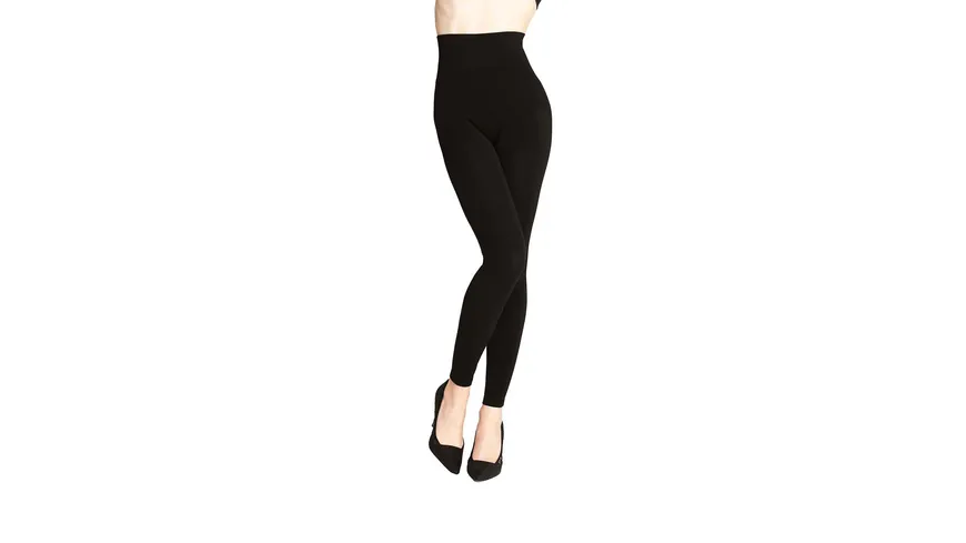 NO-MI Damen Leggins Cotton black