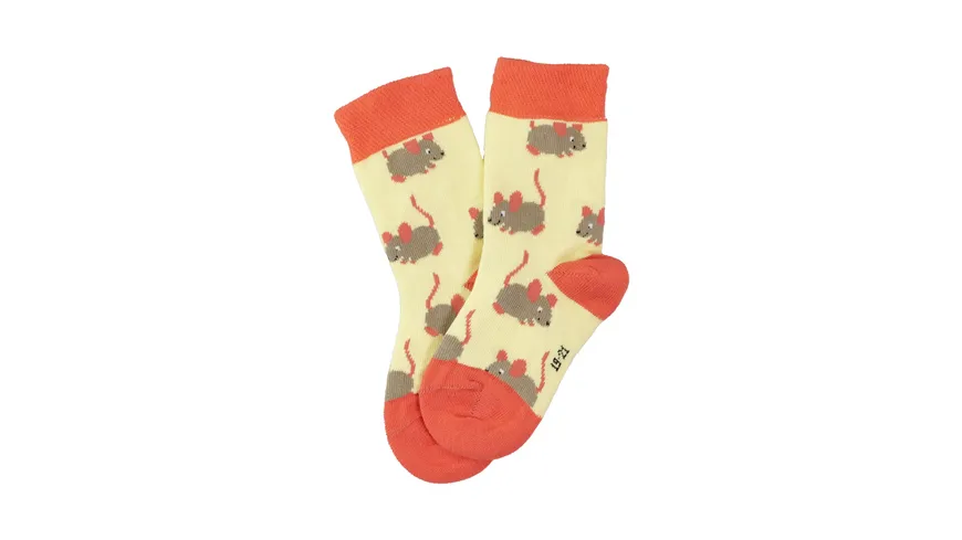 Unabux Babysocken Maus gelb, orange