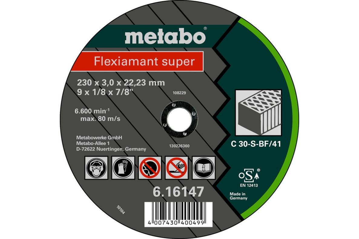 Metabo Tillbehör 616728000 Kapskiva Ø 115x2,5x22,2mm sten Flexiamant super
