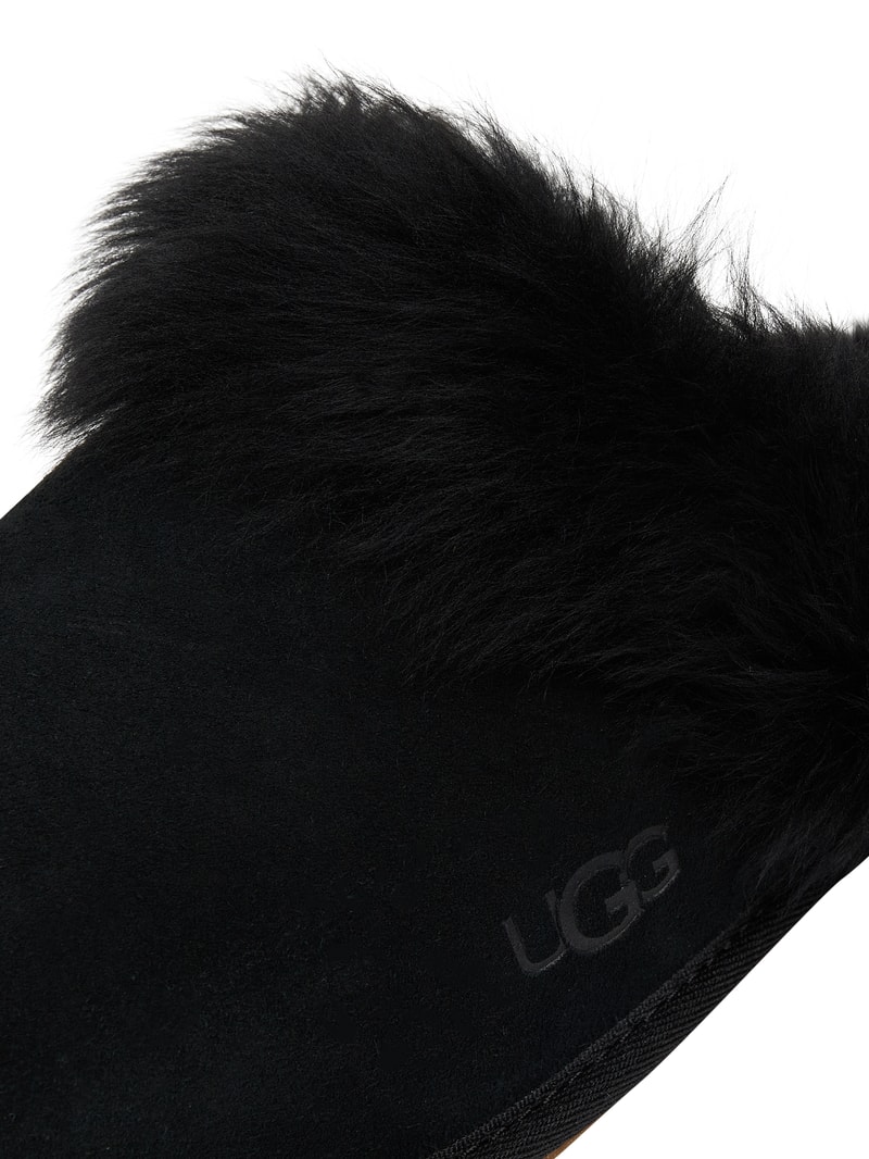 Hausschuhe aus Veloursleder Modell 'Scuff Sis' in schwarz