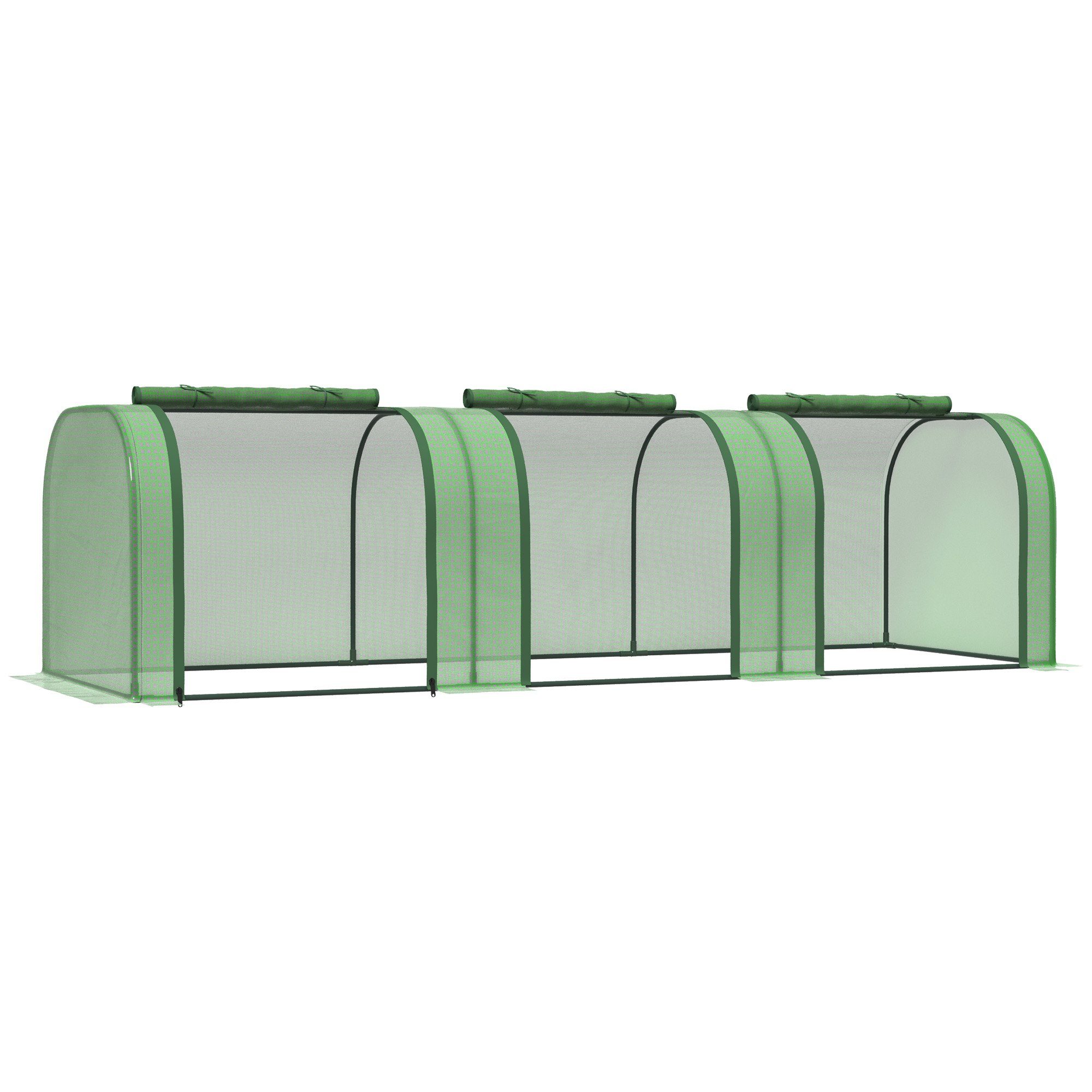 Outsunny Foliengewächshaus, BxTxH: 100 x 295 x 80 cm, 0 mm Wandstärke, Set, Gewächshaus, Treibhaus mit Tür