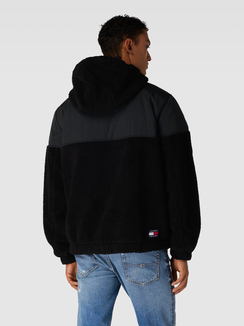 Sherpa Jacket in Two-Tone-Machart Modell 'CHICAGO' in schwarz